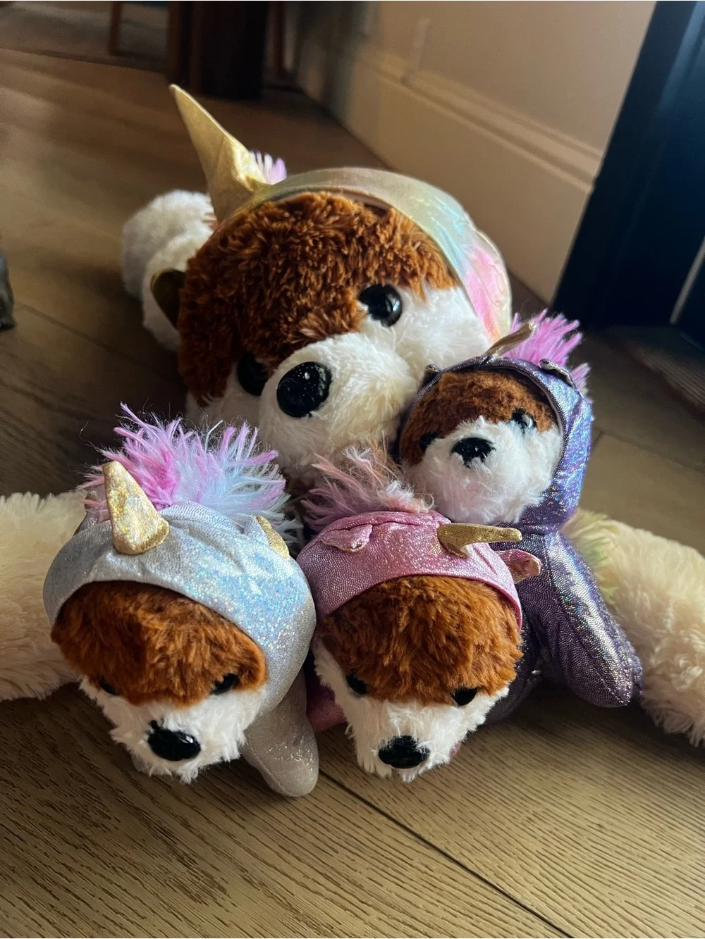 Plush dog with puppies - Multi-Color